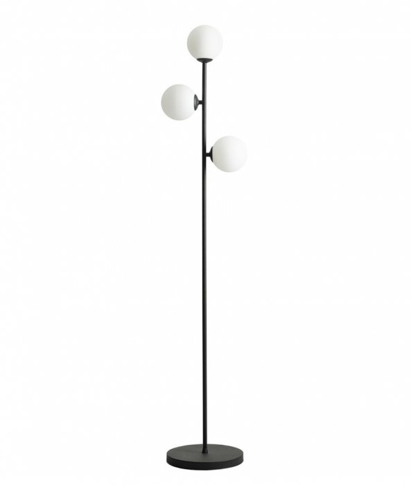 ALDEX LIBRA FLOOR BLACK 1094A1 LAMPA STOJĄCA PODŁOGOWA CZARNA KULE BIAŁE