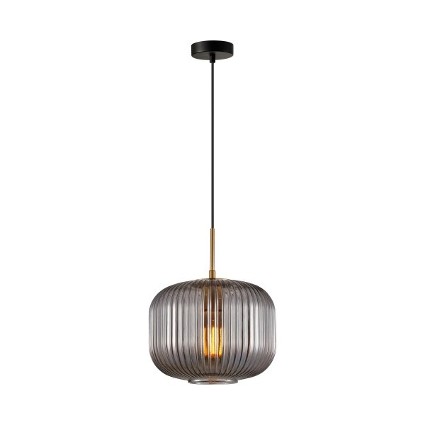 ITALUX GAVINO PND-26476-1-BRO-S LAMPA WISZĄCA GRAFITOWA  SZKLANA DO SALONU SYPIALNI KUCHNI JADALNI