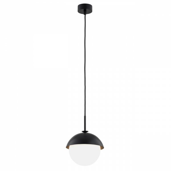 LAMPA WISZĄCA CZARNA BIAŁA KULA SZKLANA DO SALONU SYPIALNI KUCHNI JADALNI ARGON CAPPELLO 8295