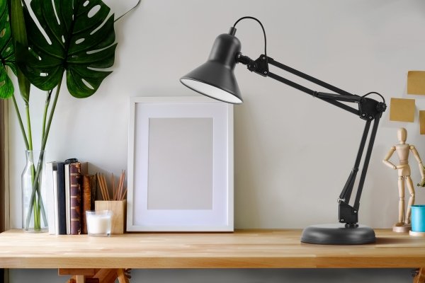 ITALUX TIAGO TB-29743-BK LAMPKA BIURKOWA KREŚLARSKA CZARNA REGULOWANA GABINETOWA