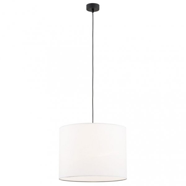 LAMPA WISZĄCA CZARNY ZWIS Z BIAŁYM ABAŻUREM DO SYPIALNI POKOJU ARGON HILARY 4085