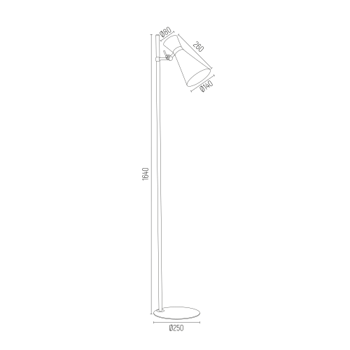 ARGON ARGON LUKKA 3891 LAMPA PODŁOGOWA 1 PŁ. BIAŁY STRUKTURA, EL. CHROMOWANE