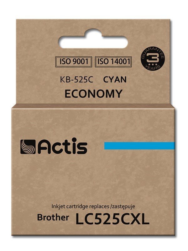 Tusz ACTIS KB-525C (zamiennik Brother LC525C; Standard; 15 ml; niebieski)