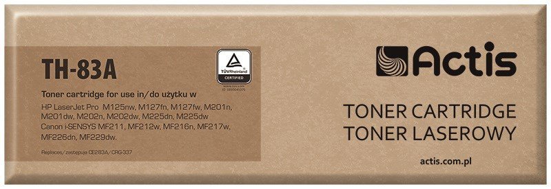 Toner ACTIS TH-83A (zamiennik HP 83A CF283A, Canon CRG-737; Supreme; 1500 stron; czarny)