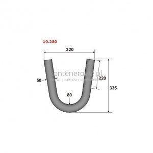 10.280 Lifting bar/hook d=50 R=80 L=320