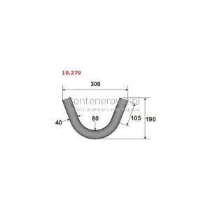 10.279 Lifting bar/hook d=40 R=80 L=300
