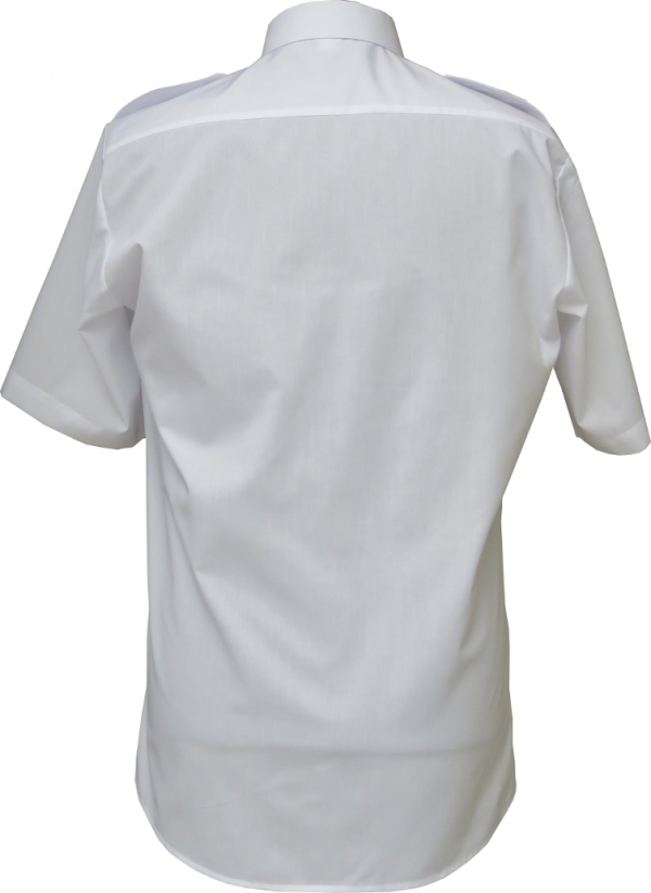 koszula mundurowa z krótkim rękawem biała tył