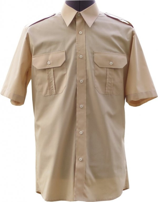 koszula mundurowa krótki rękaw beżowa