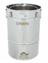Odstojnik nierdzewny 50 l / ~70 kg, z dnem stożkowym i zaworem nierdzewnym 6/4, uchwyty i uszczelka w pokrywie. PREMIUM