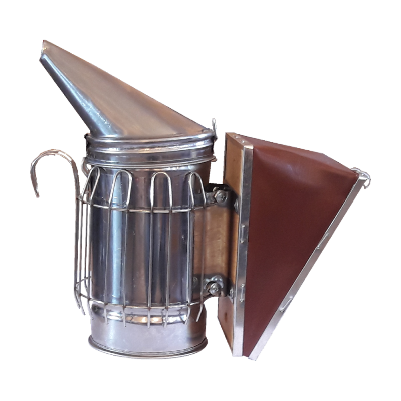 Bee smoker with grate (stainless)