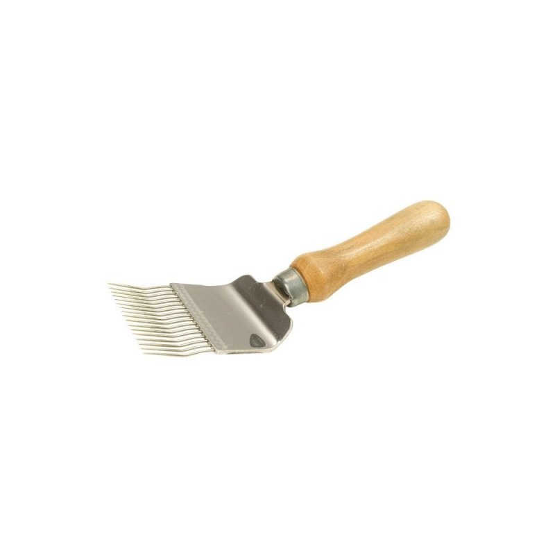 Fork uncapper profiled with a wooden handle