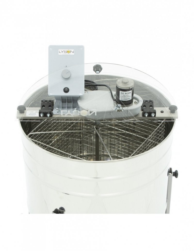 4-frame diagonal electric honey extractor 230V, Ø600, universal basket, with a stainless valve - MINIMA