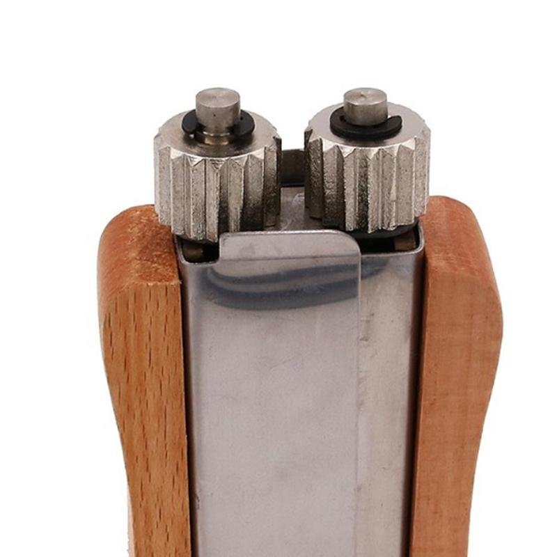Wooden bee frame tensioner