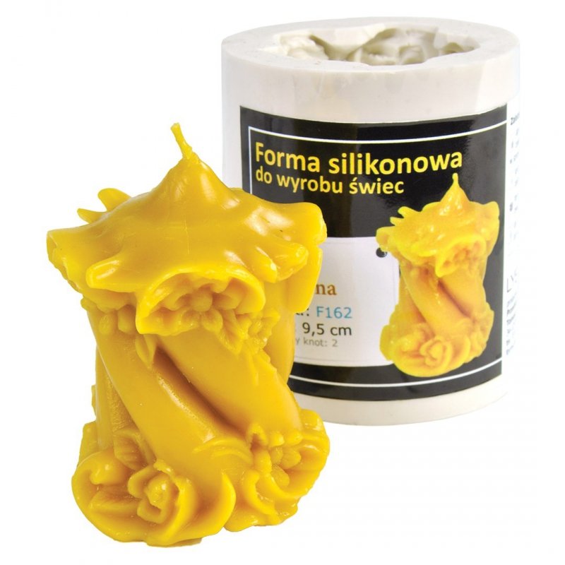 Silicone mould - decorated candle - 9.5 cm high