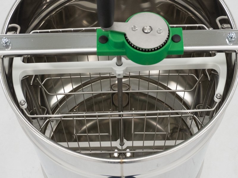 Tangential 2-frame honey extractor Ø420 mm, frame: 2/4 DB, manual (top drive), without legs – SAXO
