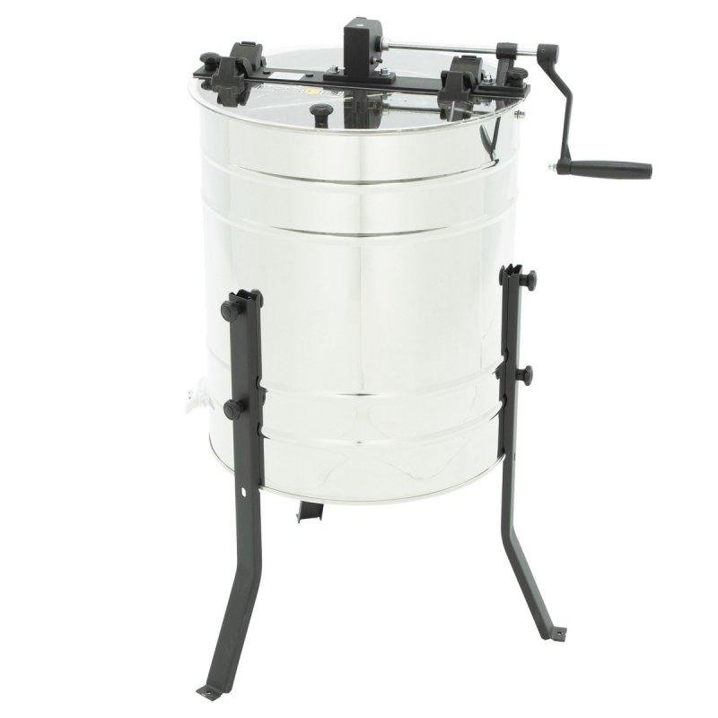 3-frame diagonal manual honey extractor, diameter 500mm, universal basket - BASIC LINE