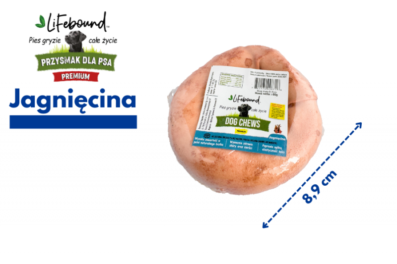 Naturalny gryzak dla psa o smaku jagnięciny (ring/S)