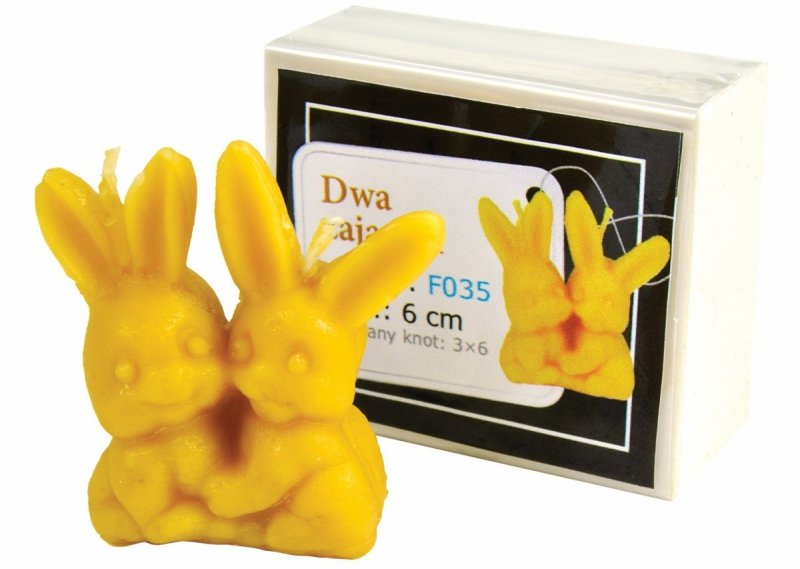 Forma silikonowa - Dwa zajączki - wys. 6cm