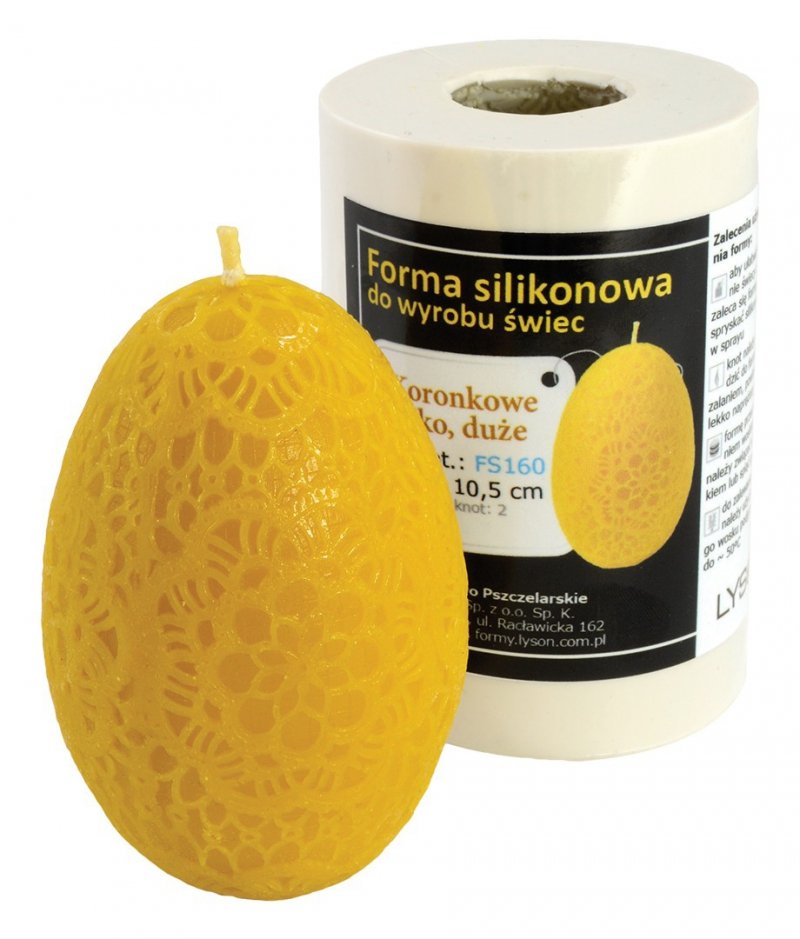 Forma silikonowa - Koronkowe jajko duże – wys.10,5cm