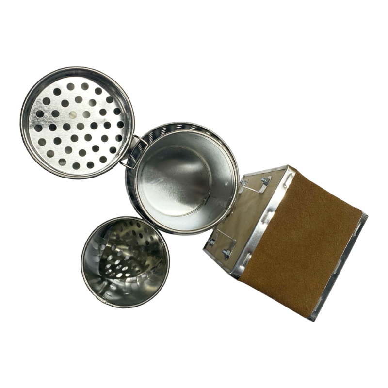 Large smoker with cartridge (galvanized/leather bellows)