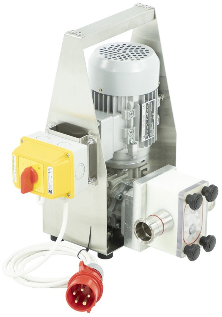 Pompa do miodu 400V / 0,55kW, z modułem zębatym, wersja kompaktowa 