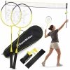 Zestaw do badmintona HyperMotion z siatką i pokrowcem – 2 rakiety, 3 lotki