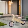 Drewniany rowerek trójkołowy i biegowy 2w1 - HyperMotion PERCY - różowy
