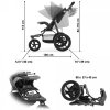 Wózek biegowy+spacerowy dziecięcy 0m+ Moby-System MOUNTAIN