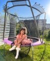 Trampolina 167cm z siatką ochronną - dla dzieci 3-8 lat - do domu i ogrodu