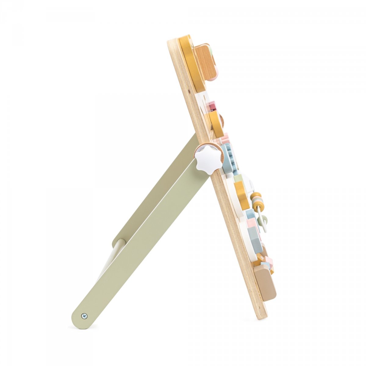 Drewniana Tablica Manipulacyjna Montessori 8 w 1 ze stojakiem Sensoryczna, Edukacyjna - Farma