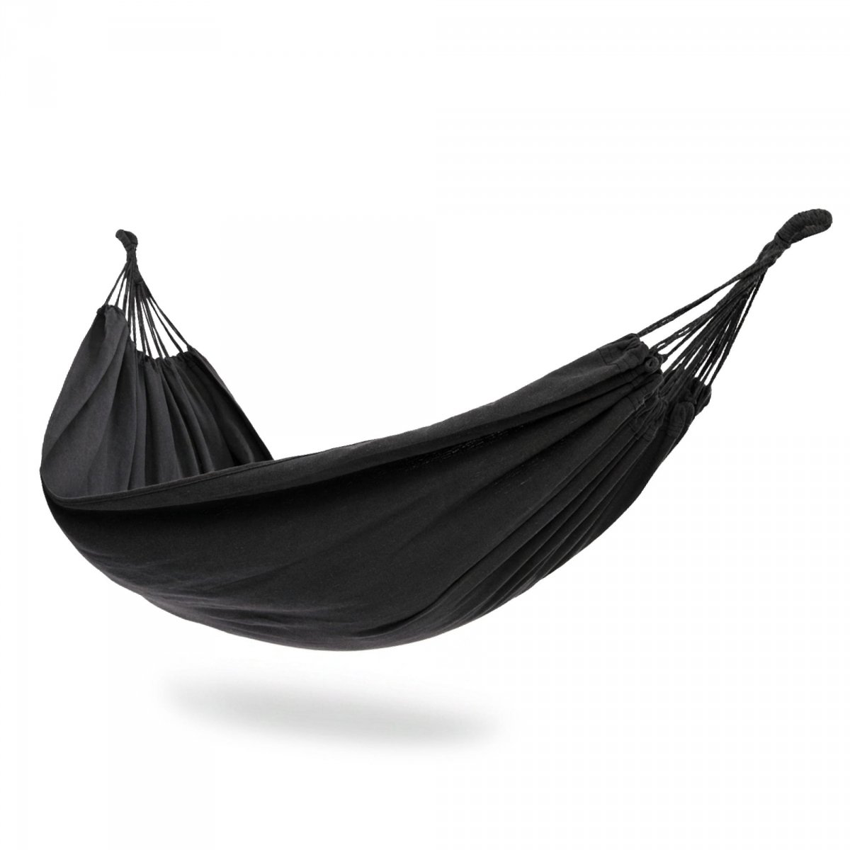 Hamak wiszący ogrodowy boho szary z pokrowcem