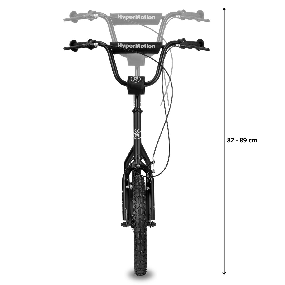 Hulajnoga HyperMotion VIVA 16 (koła 40cm + 30cm) - Czarna