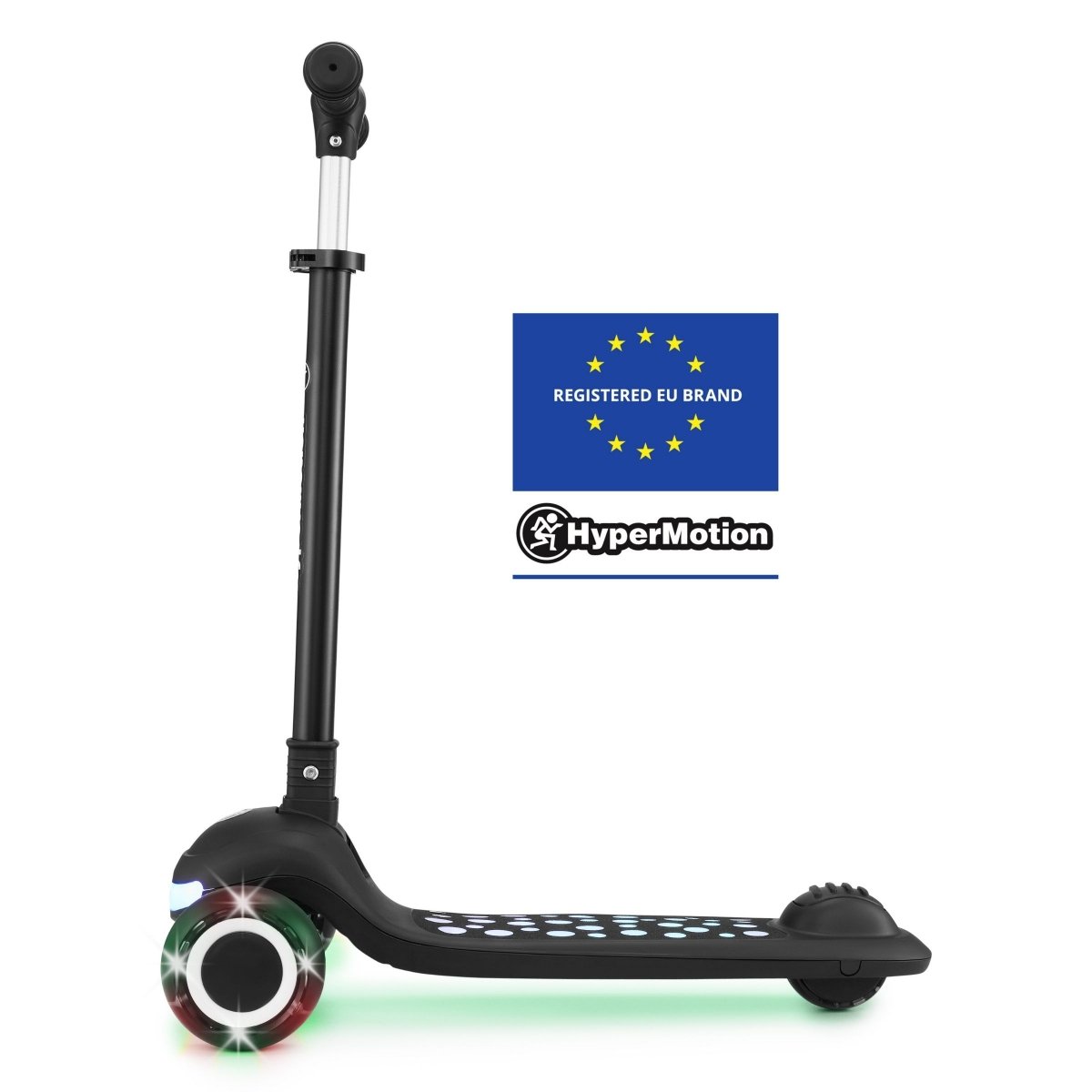 Hulajnoga balansowa HyperMotion LUMI 3w1 - podświetlany podest i koła LED, kolor czarny