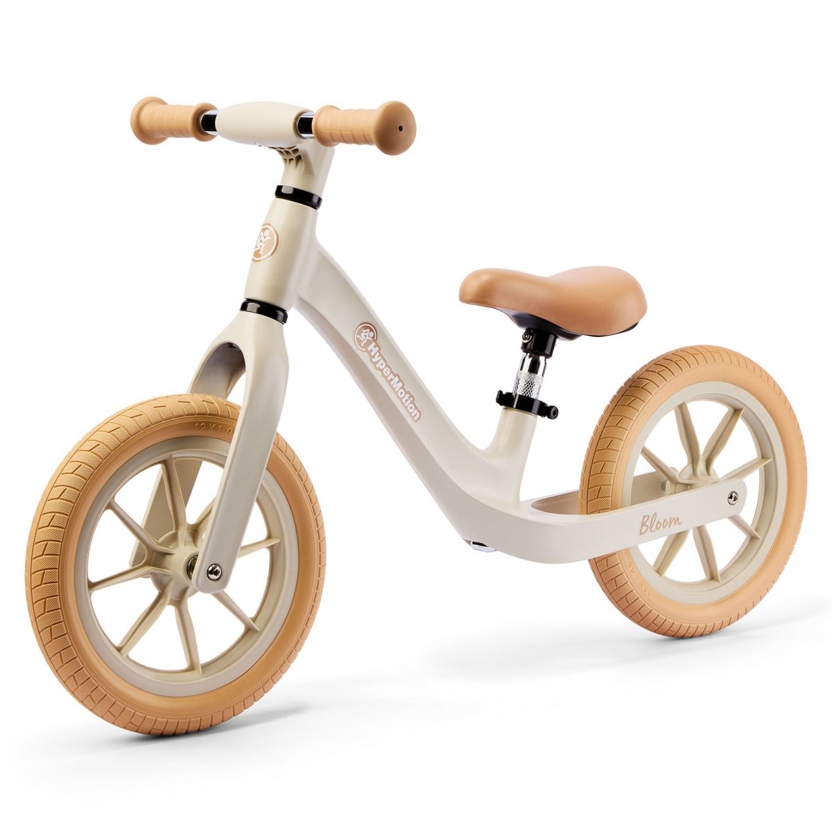 Rowerek biegowy dla dzieci HyperMotion Bloom 12 cali – Piaskowy Szary