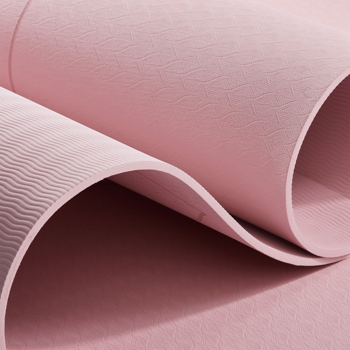 Mata do jogi i ćwiczeń HyperMotion Lotos TPE 6 mm z paskiem - 183 x 61 cm - różowa