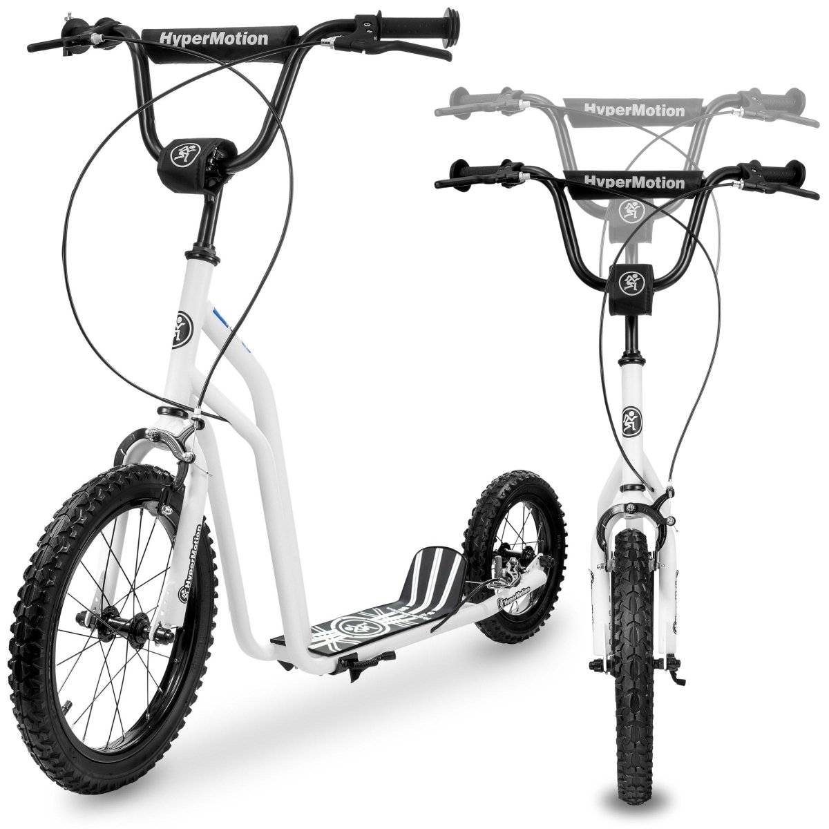 Hulajnoga HyperMotion VIVA 16 (koła 40cm + 30cm) - Biała