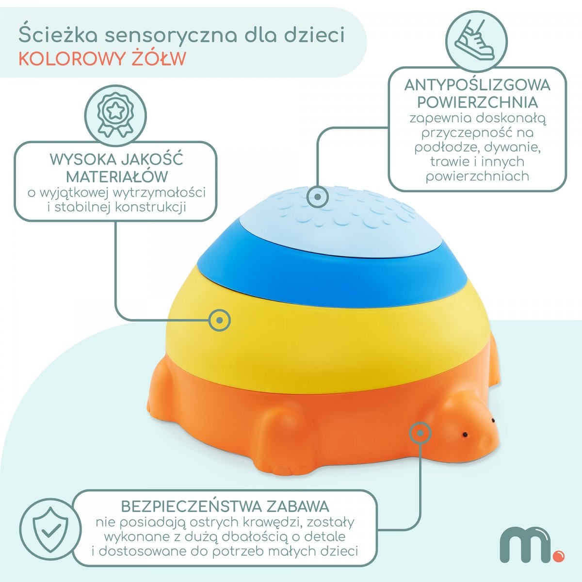 Ścieżka sensoryczna dla dzieci - Kolorowy Żółw