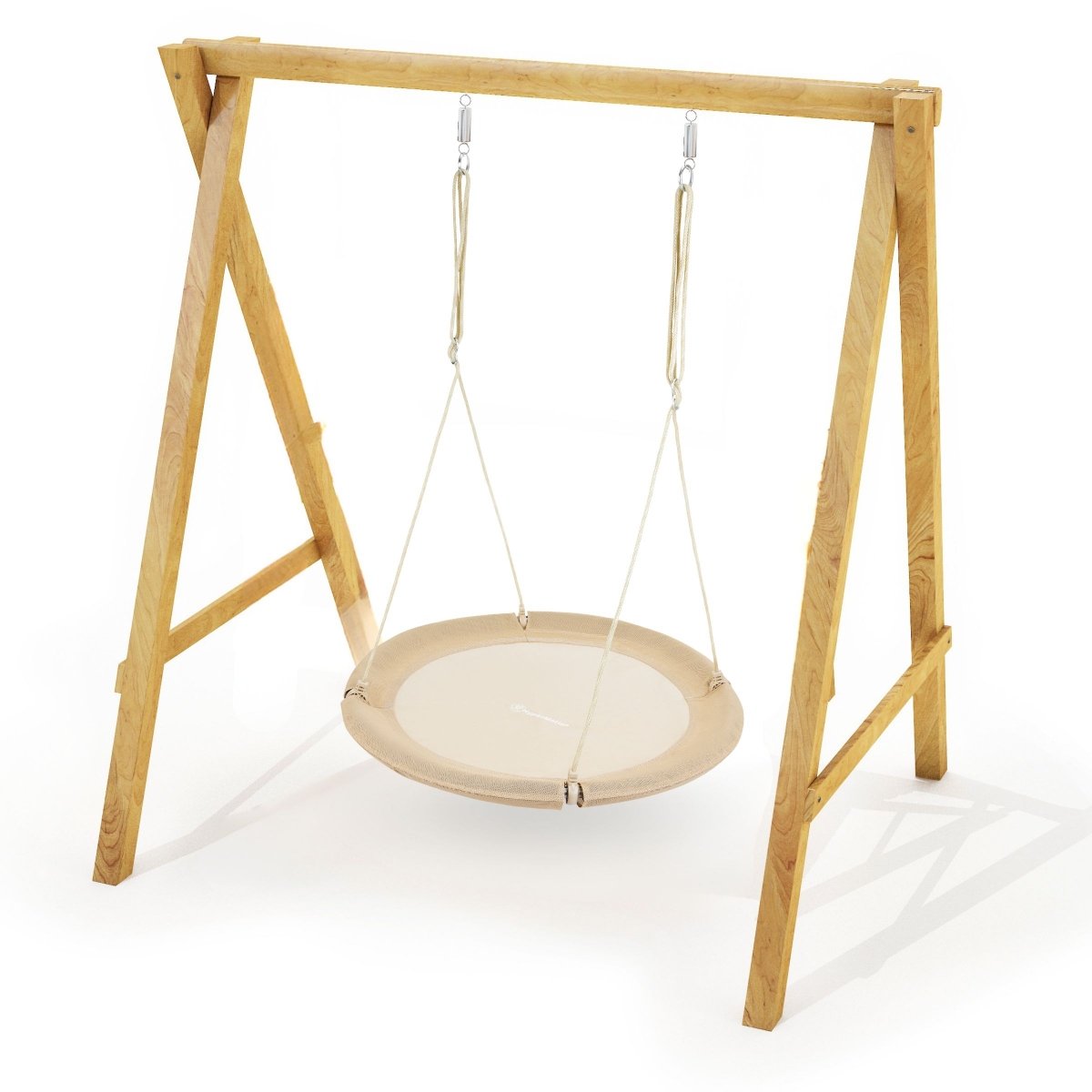Huśtawka bocianie gniazdo HyperMotion - średnica 100 cm, kolor beżowy boho