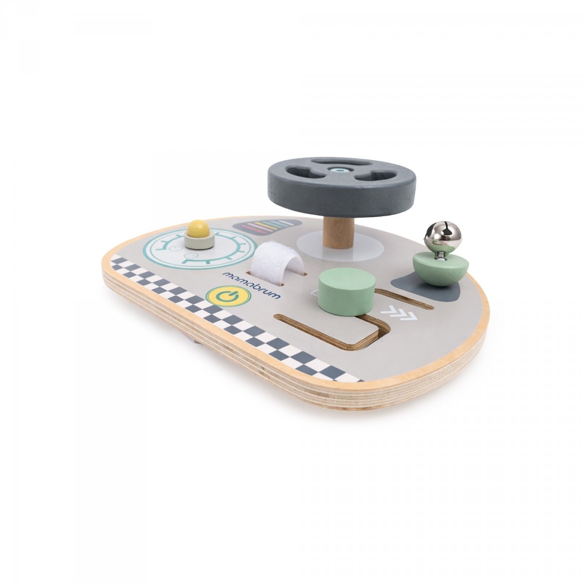 Drewniana mini tablica manipulacyjna Montessori dla dzieci - deska rozdzielcza