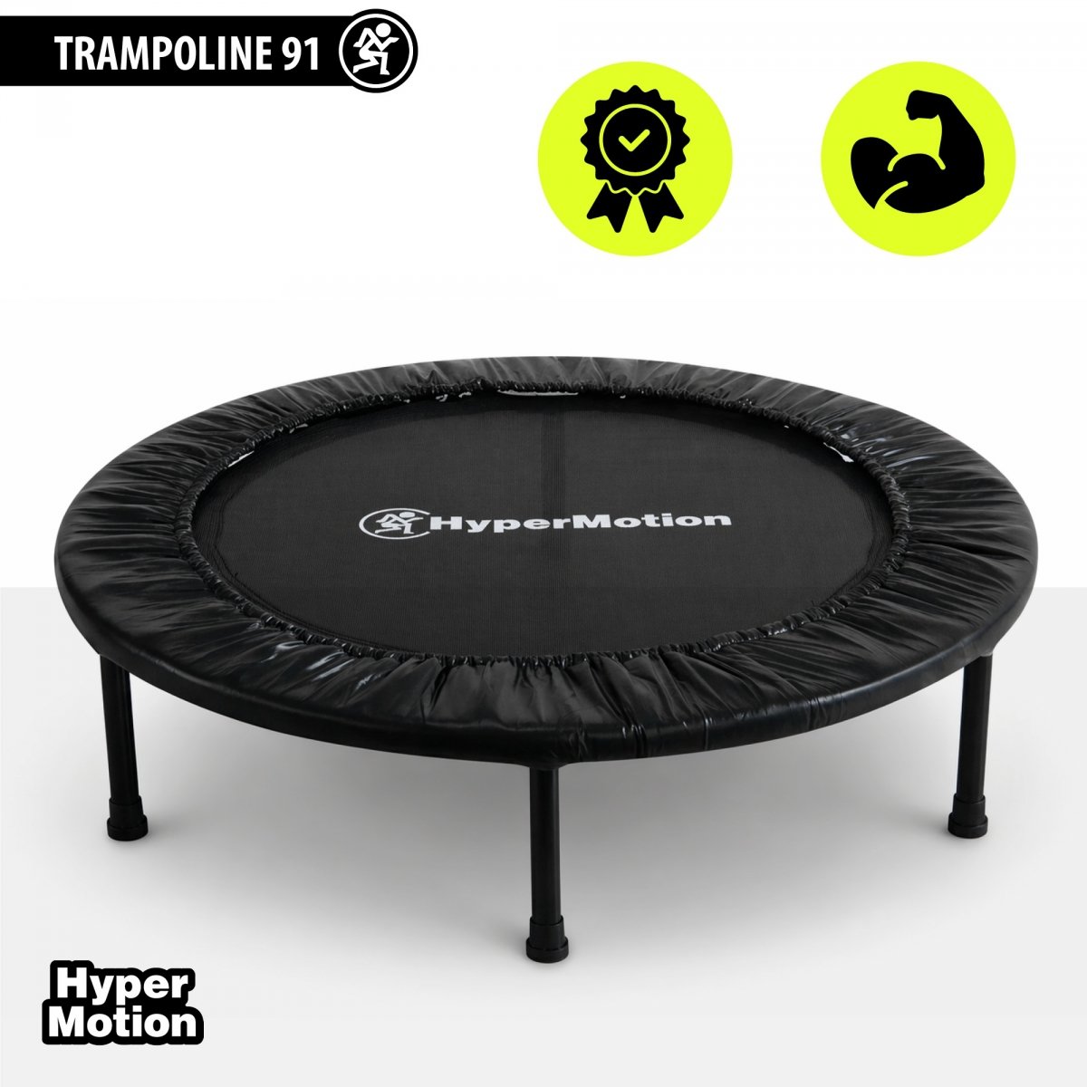 Domowa trampolina fitness 91 cm - czarna