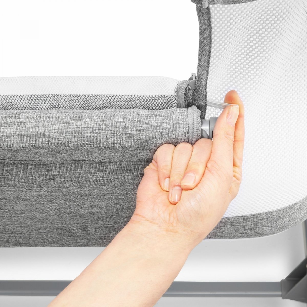 Łóżeczko dostawne Moby-System LUNA 3w1 - szare