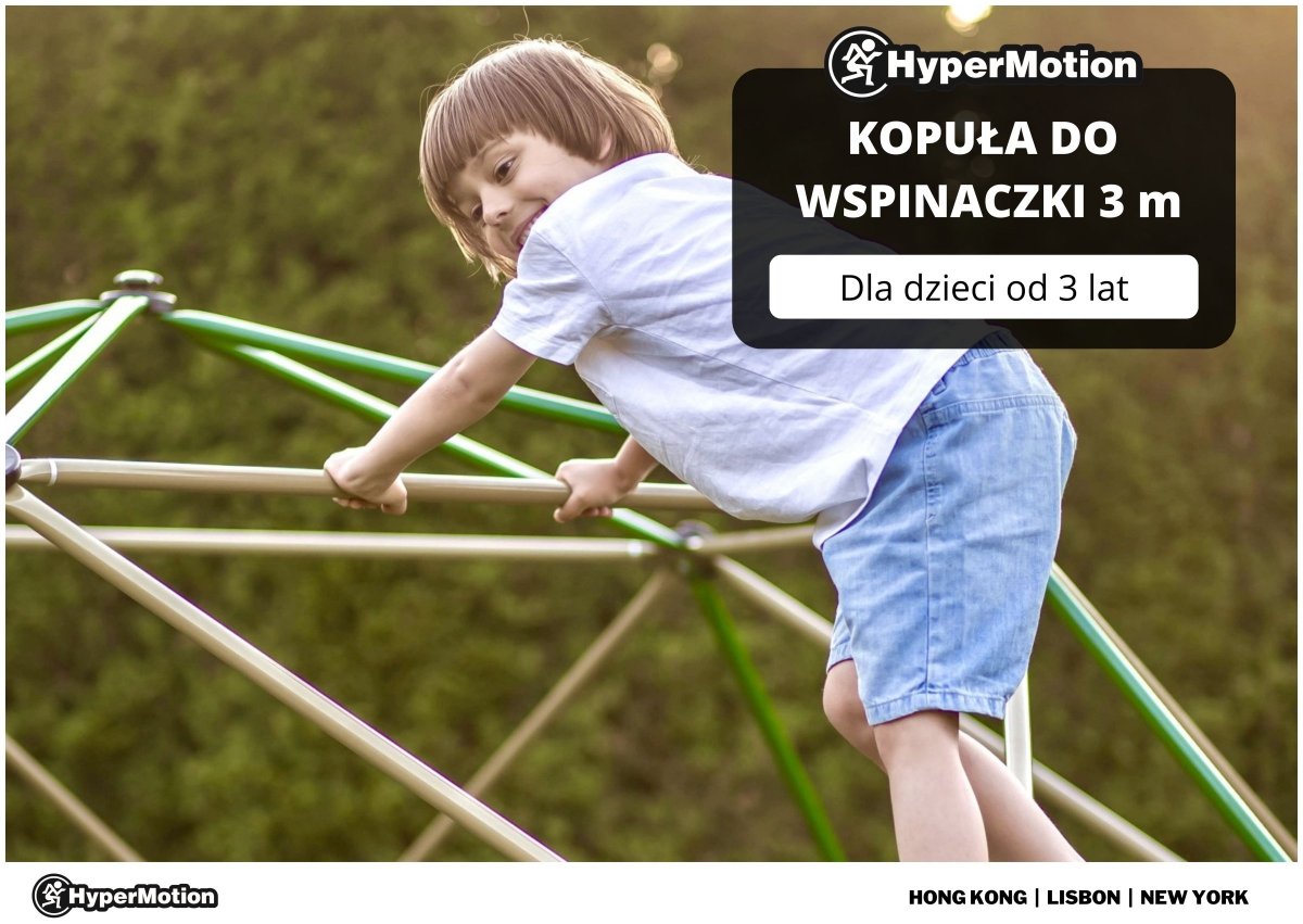 HyperMotion Kopuła do Wspinaczki dla Dzieci XXL, Geodome, Plac Zabaw w Ogrodzie, Średnica: 3 m 