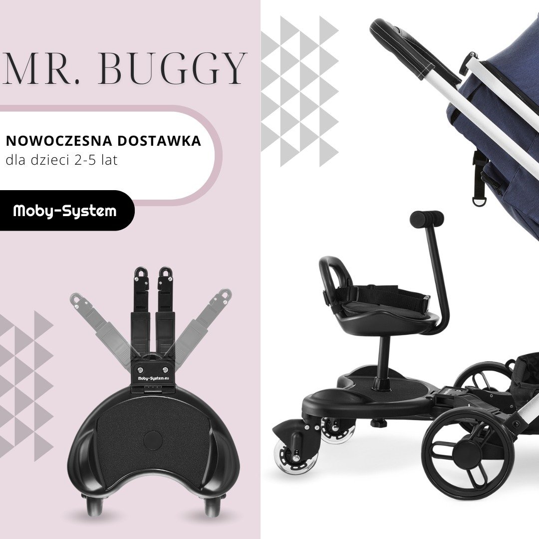 Dostawka Do Wózka z Siedzonkiem Mr. Buggy - koła LED