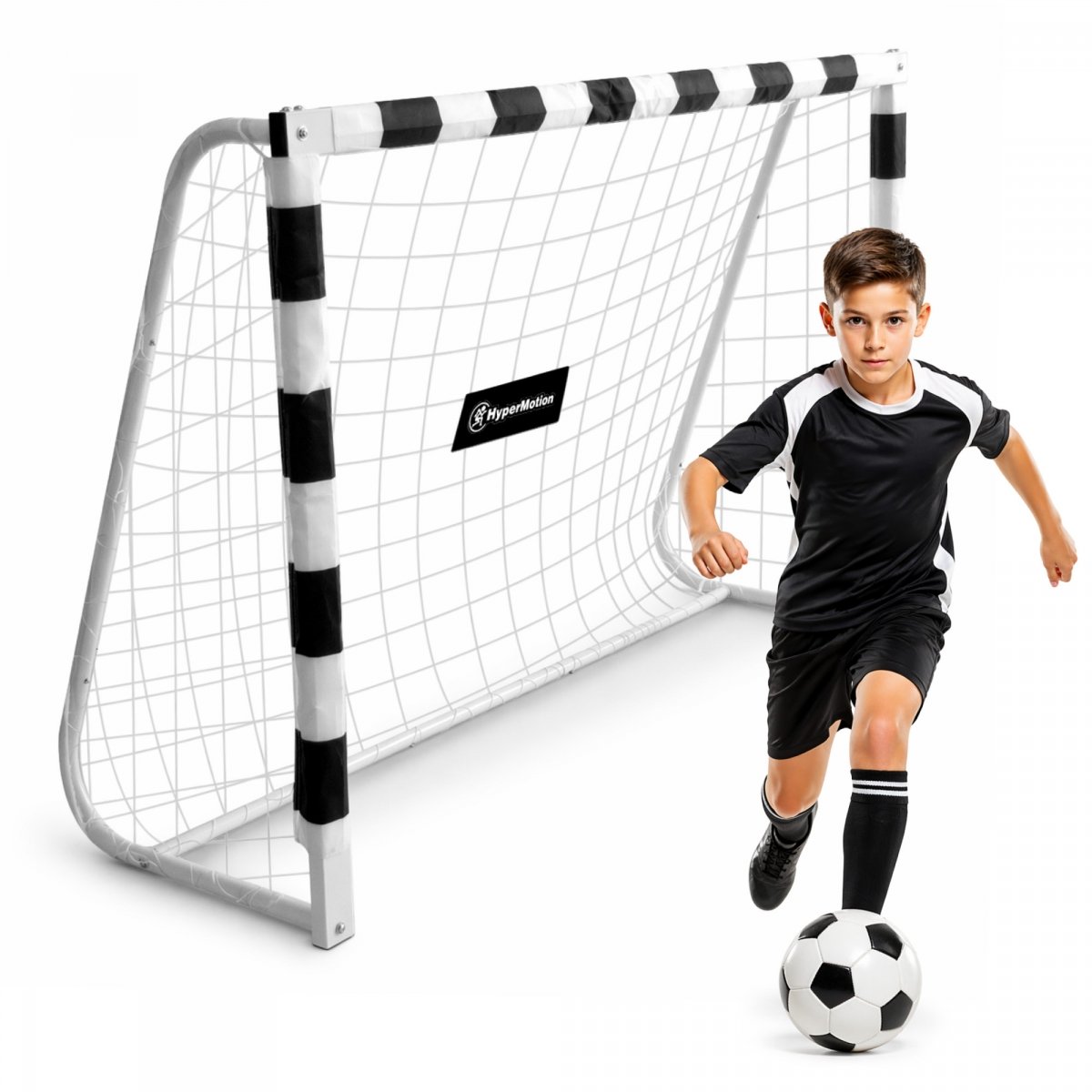 Bramka do piłki nożnej HyperMotion PRO 180 × 120 cm – biała