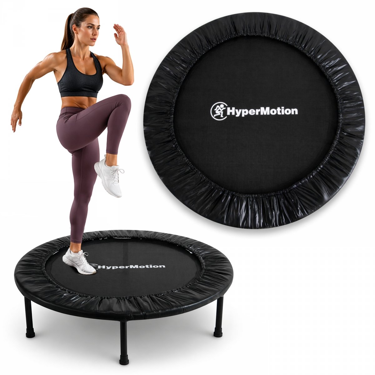 Domowa trampolina fitness 91 cm - czarna