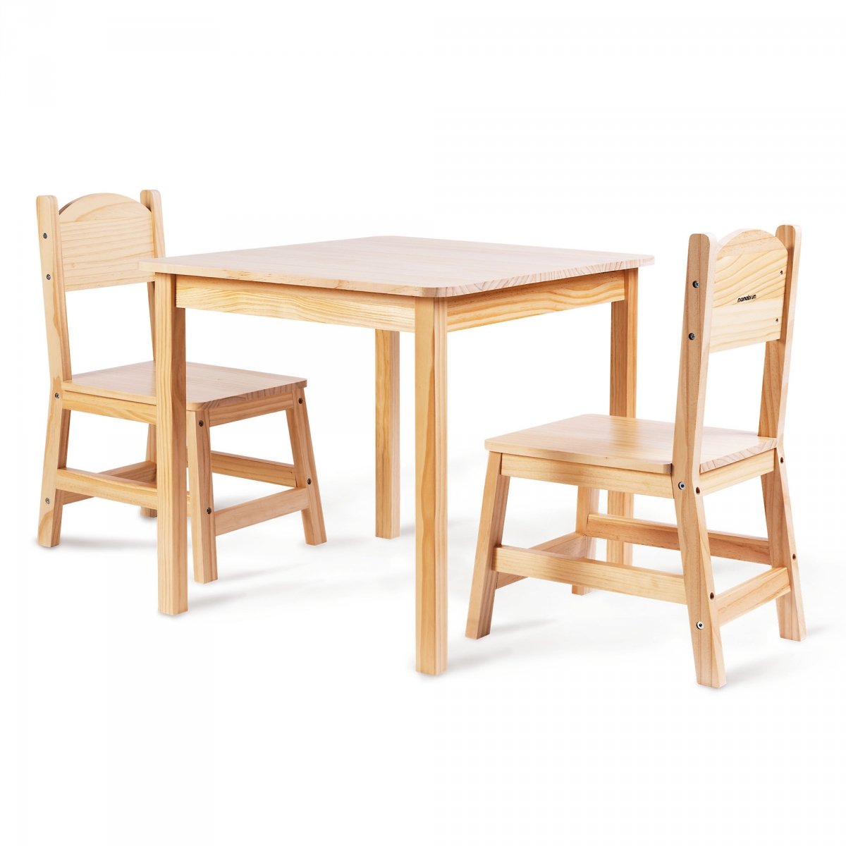Drewniany stolik i 2 krzesełka - zestaw dla dzieci