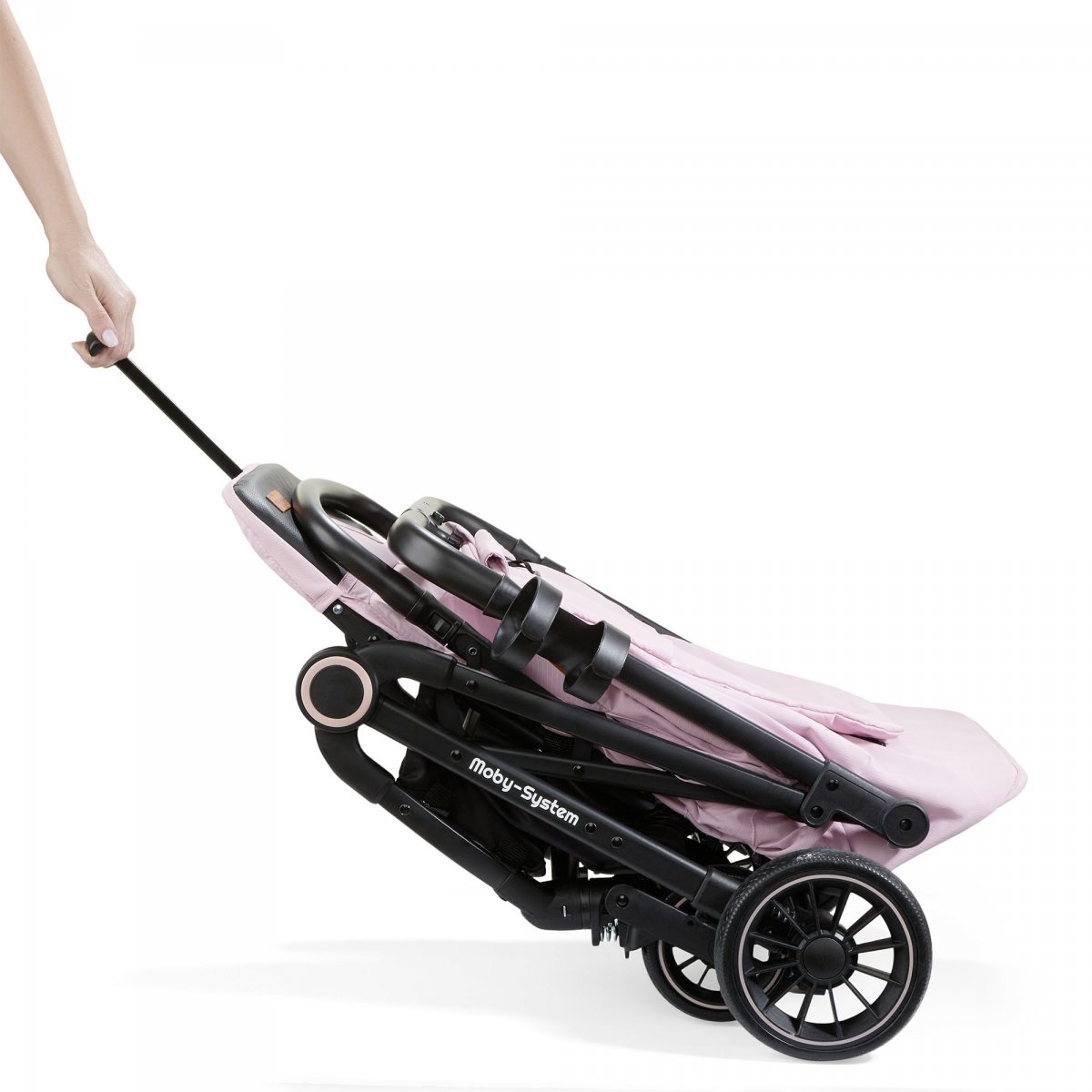 Wózek dziecięcy Spacerówka Moby-System LENA PINK PRO z funkcją WALIZKI