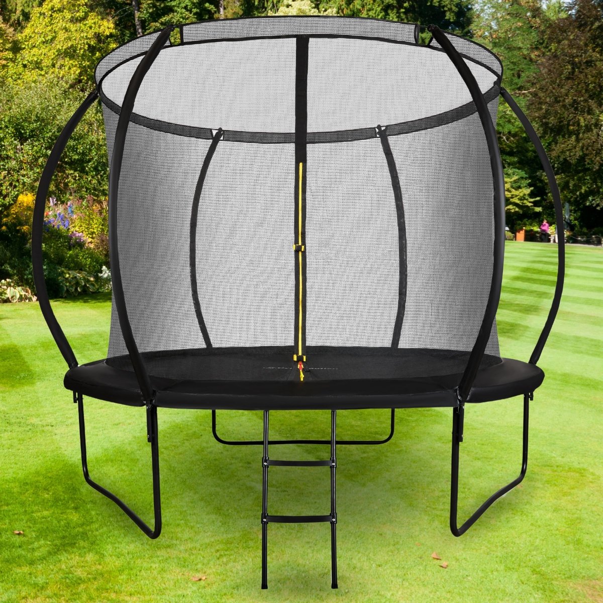 Trampolina ogrodowa XL dla dzieci HyperMotion - 305 cm 10FT - z drabinką i siatką wewnętrzną - do domu i ogrodu