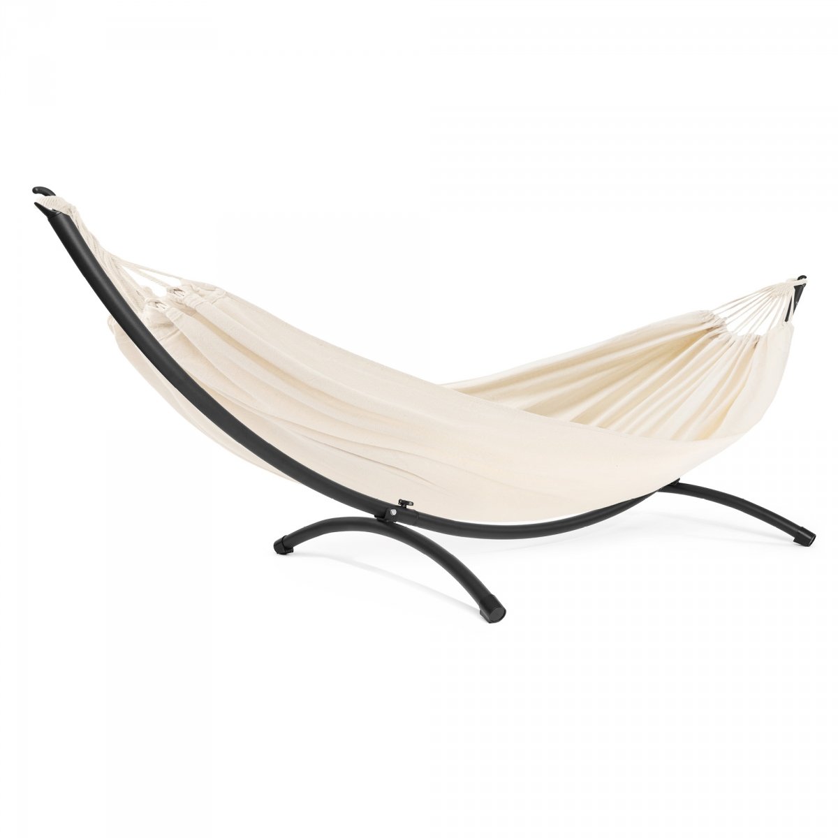 Zestaw hamak ogrodowy + stelaż metalowy łukowy – gotowa strefa relaksu