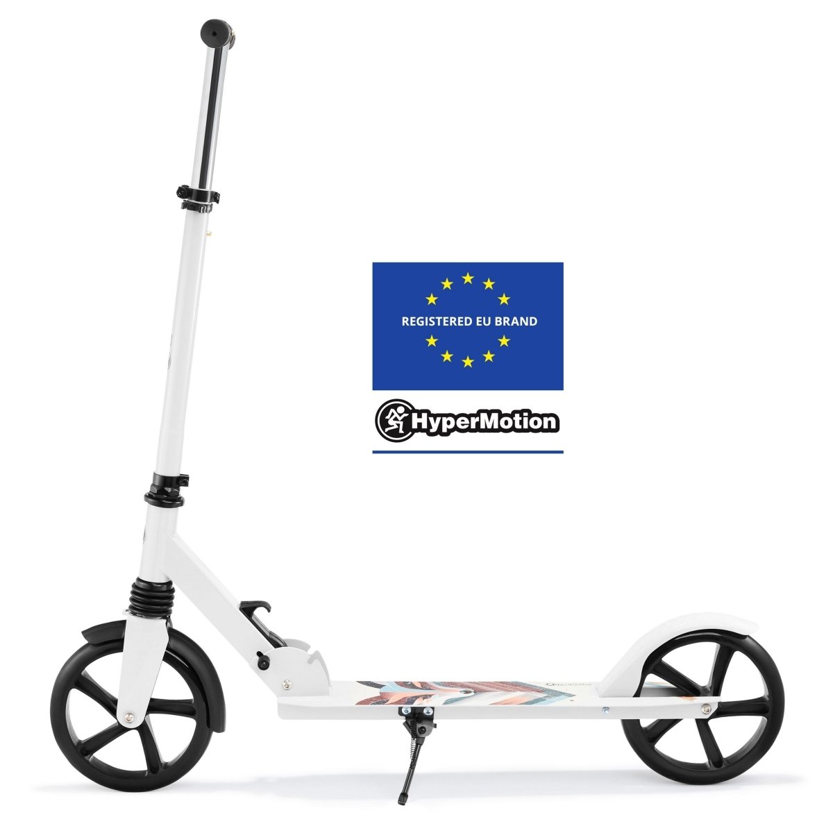 Hulajnoga dwukołowa dla młodzieży dorosłych - z amortyzatorem - Hypermotion CITY SWIFT Zimowy Lis - 100kg